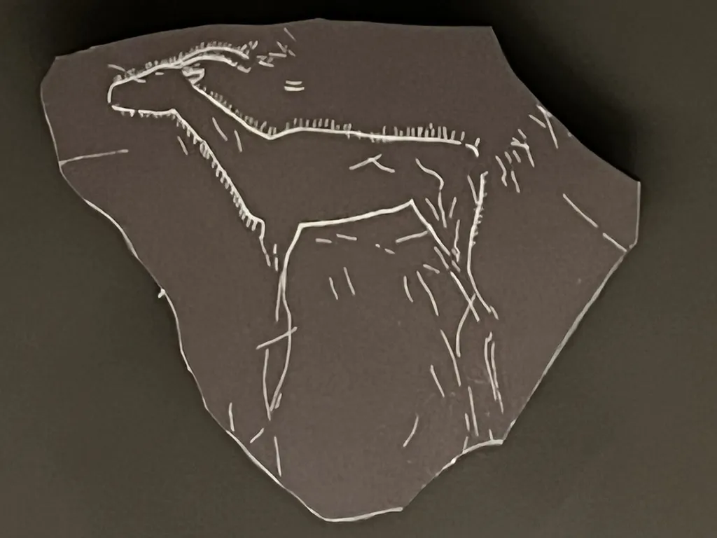 Levantine Cave Art during the Magdalenian - Barbed Wire Style circa 14000 BC